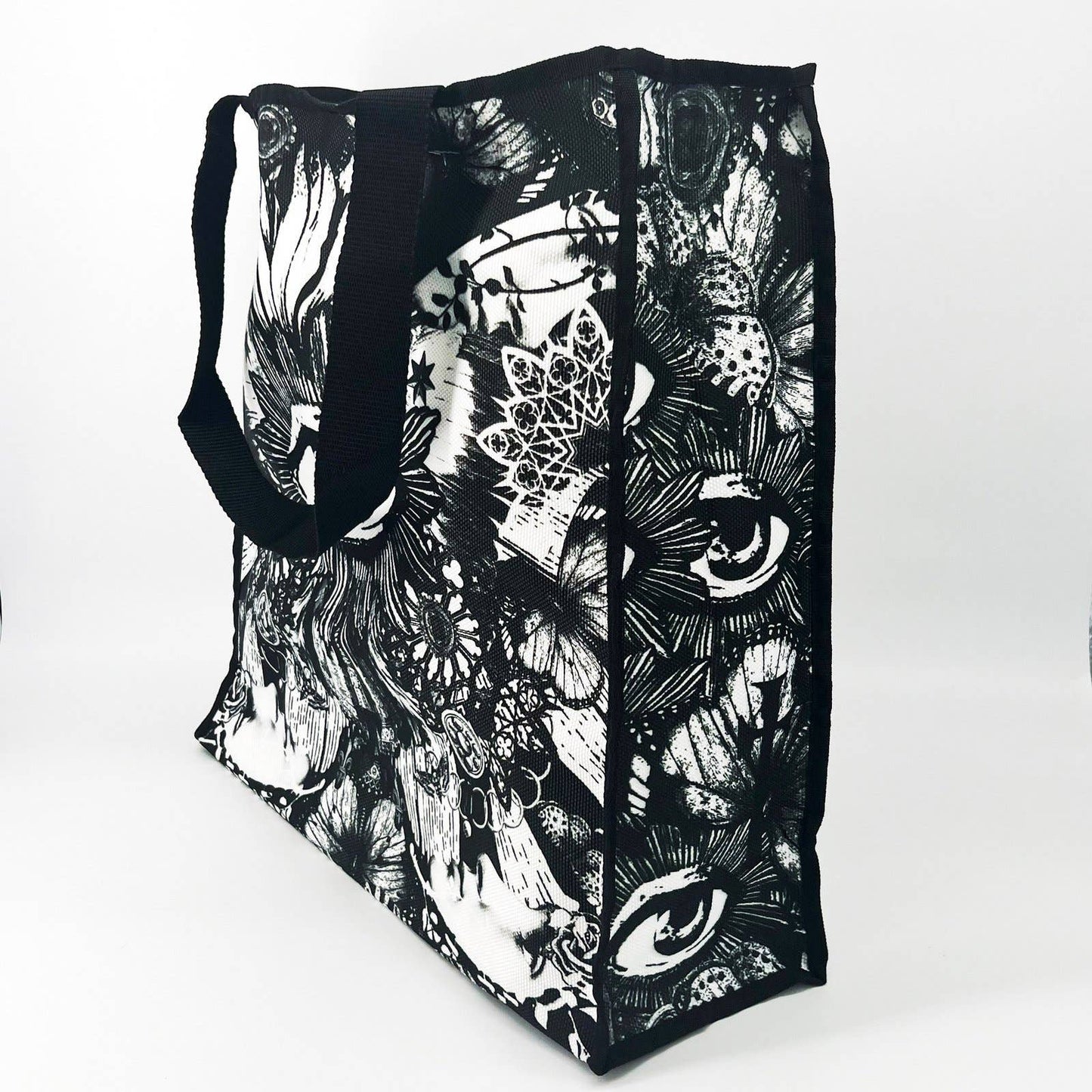 Butterfly Floral Sacred Eye Design Tote Bag