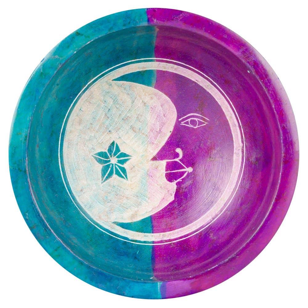 Moon and Star Soapstone Smudge Bowl - Shadowplay Collection
