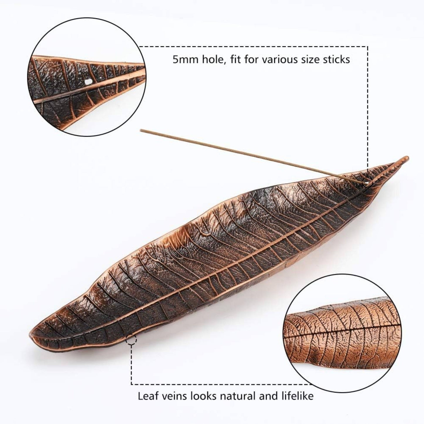 Bronze Leaf Incense Holder
