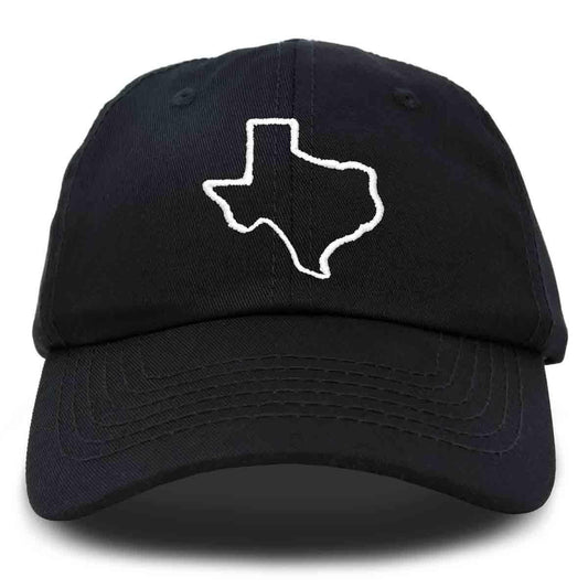 DALIX Texas Hat Lone Star State Baseball Cap: Black - Shadowplay Collection