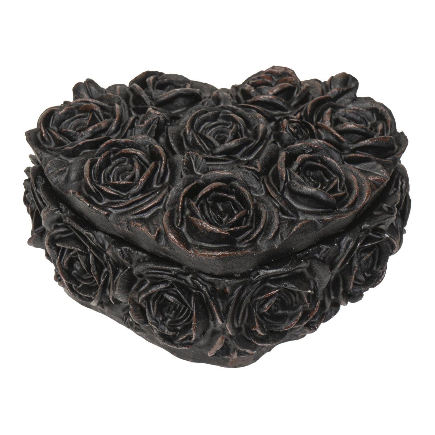 Black Roses Heart Trinket Storage Box