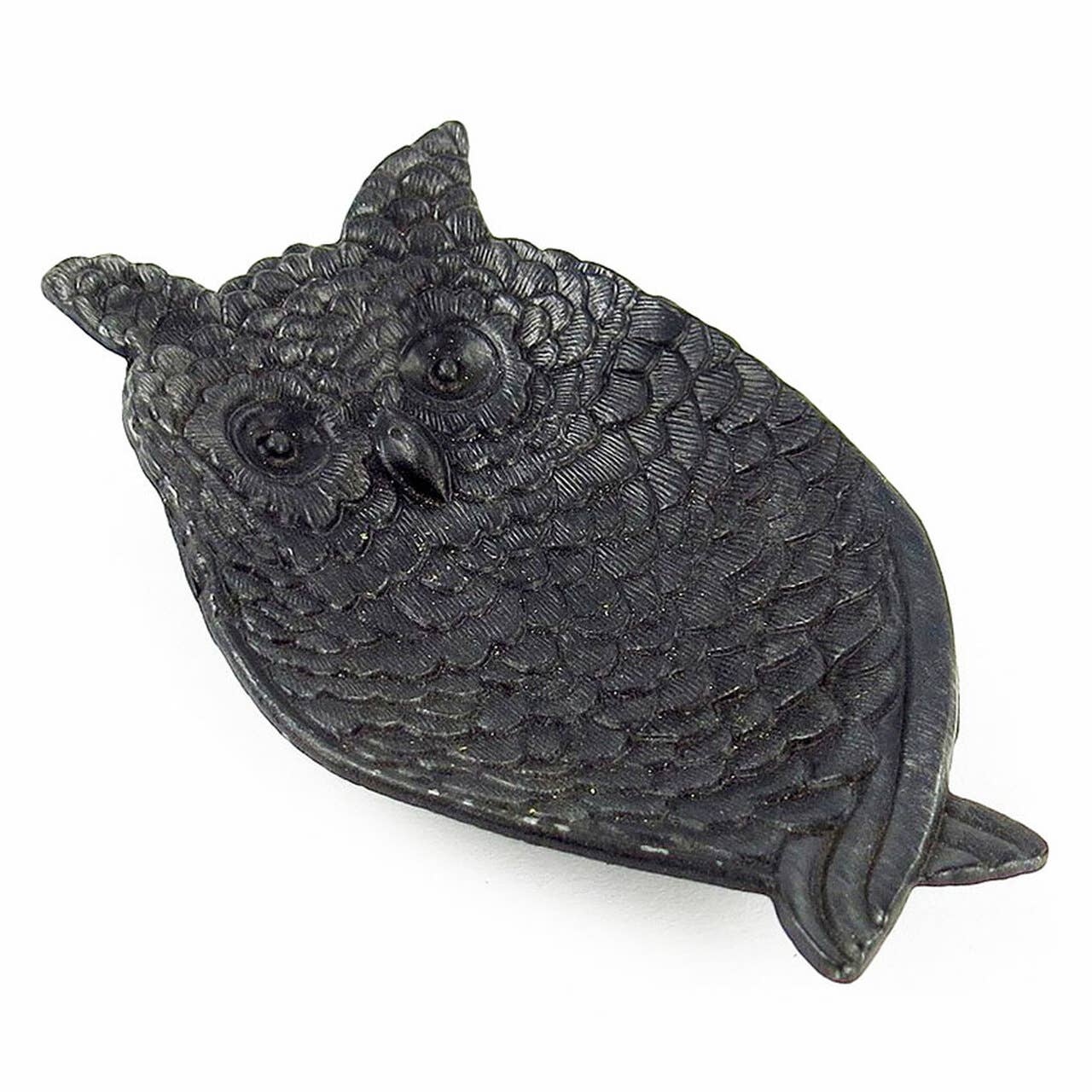 Pewter Owl Jewelry/Coin Tray in Black