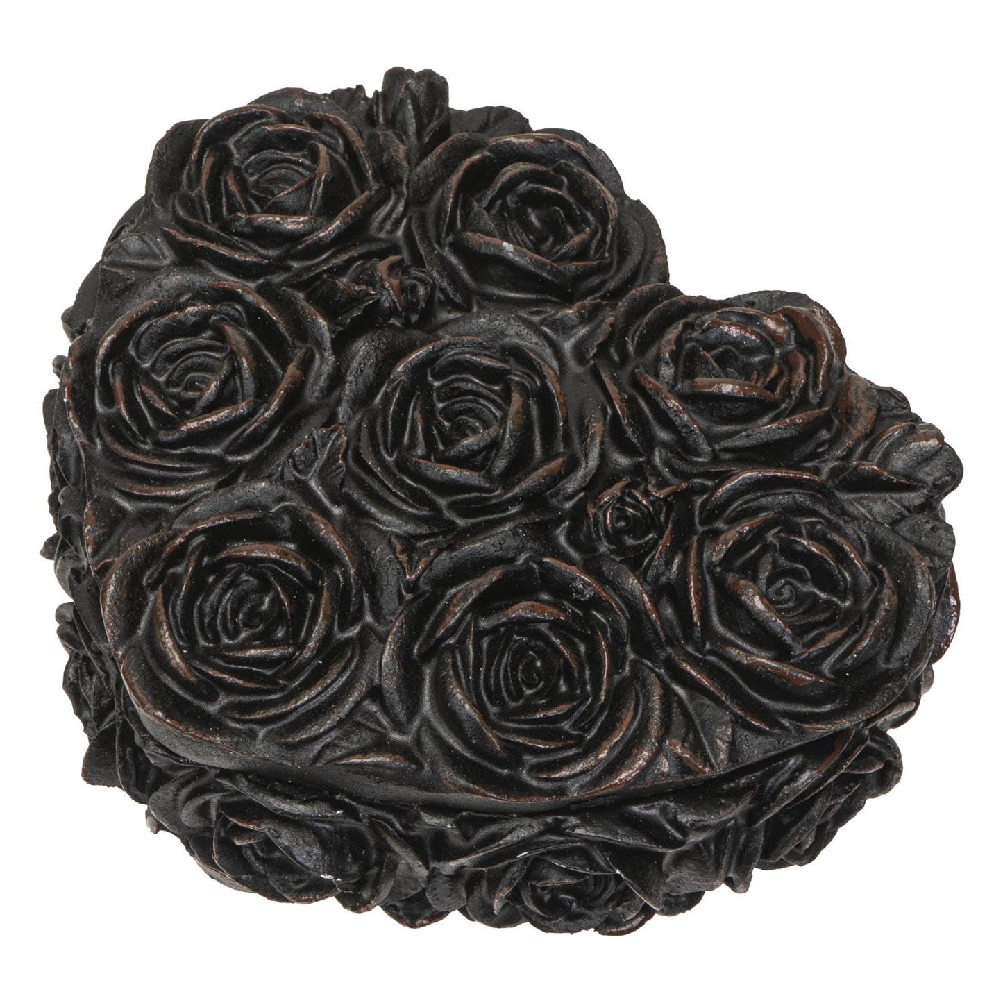 Black Roses Heart Trinket Storage Box