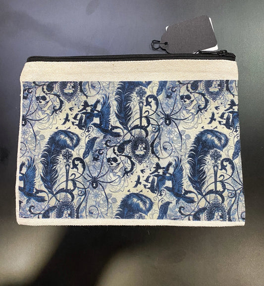 Gothic Ravens Spiders and Skulls Makeup/ Whatever Bag - Shadowplay Collection