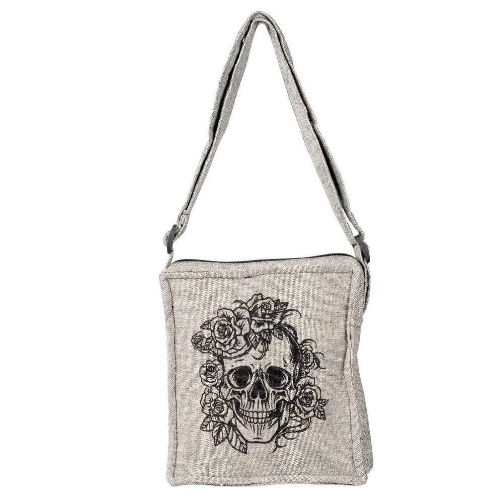 Floral Skull Crossbody Bag