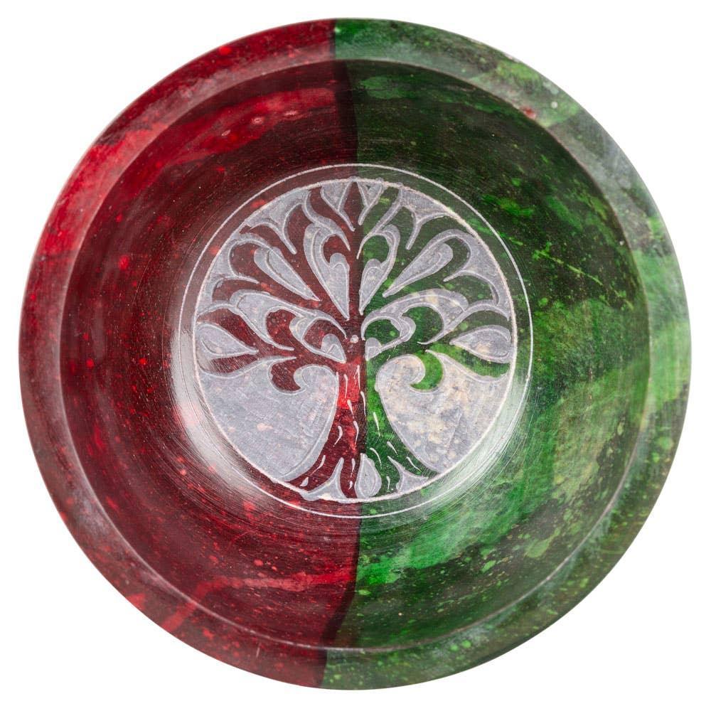 Tree of Life Soapstone Smudge Bowl - Shadowplay Collection
