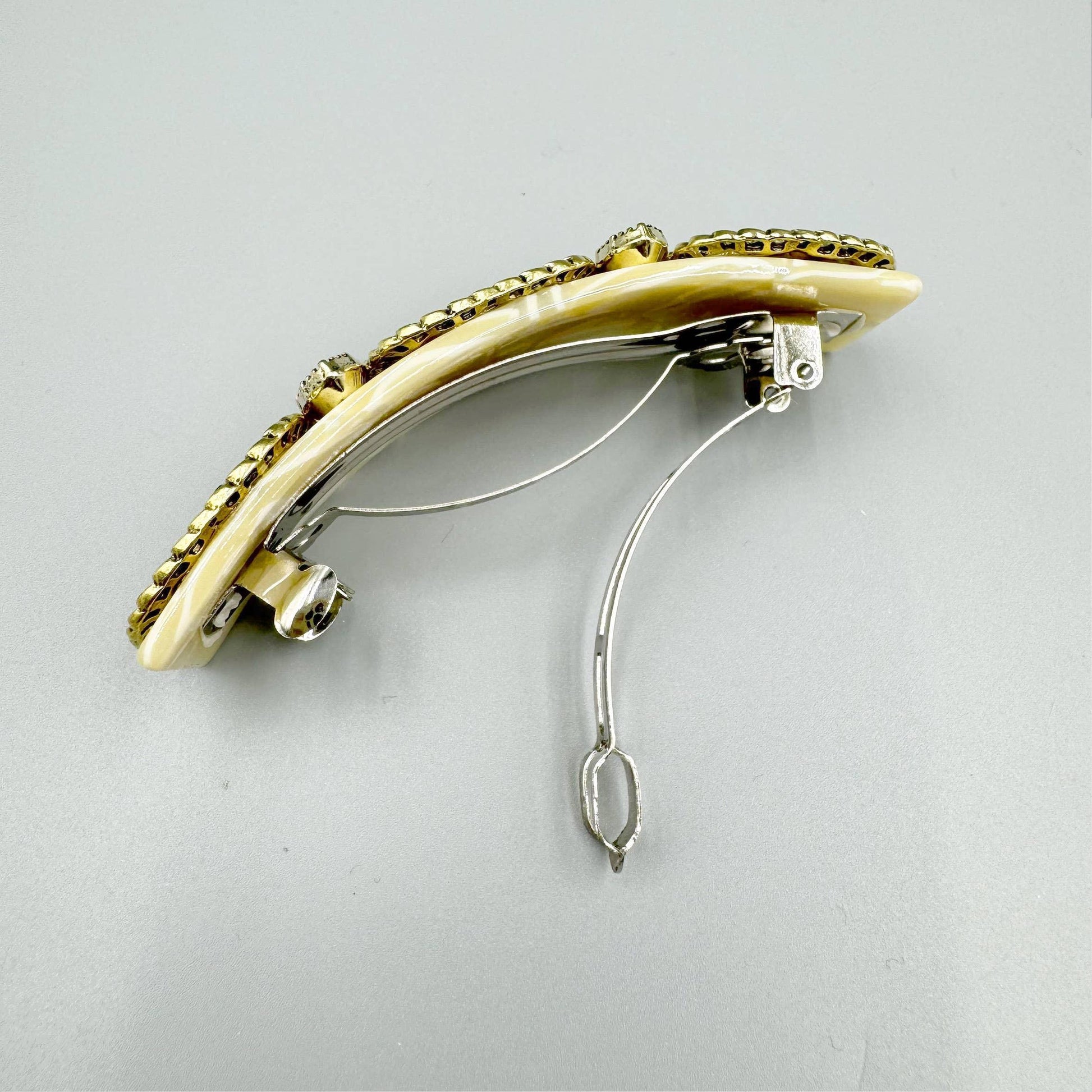 Baroque Rhinestone Hair French Barrette - Shadowplay Collection