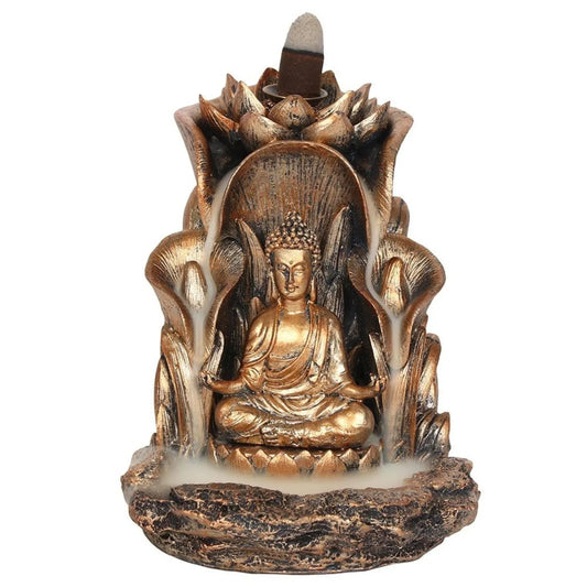 Bronze Buddha Backflow Incense Burner - Shadowplay Collection