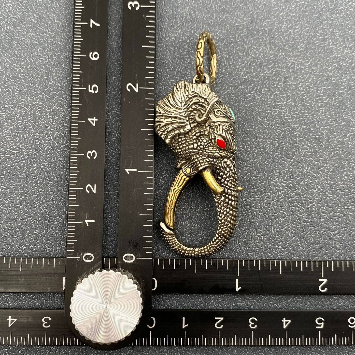 Brass Elephant Keychain Pendant