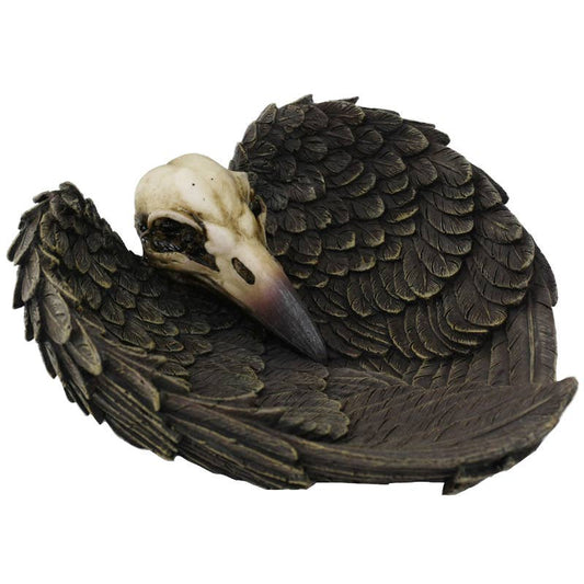 Raven Skull Wings Trinket Dish