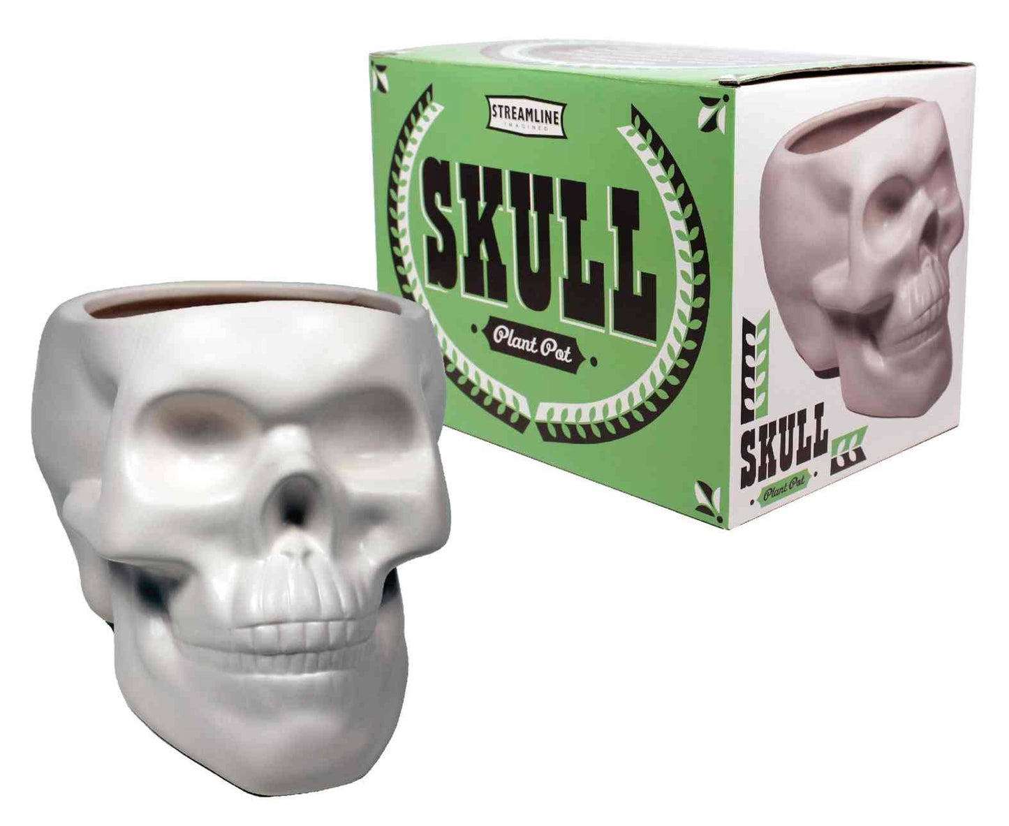 Ceramic Skull Planter