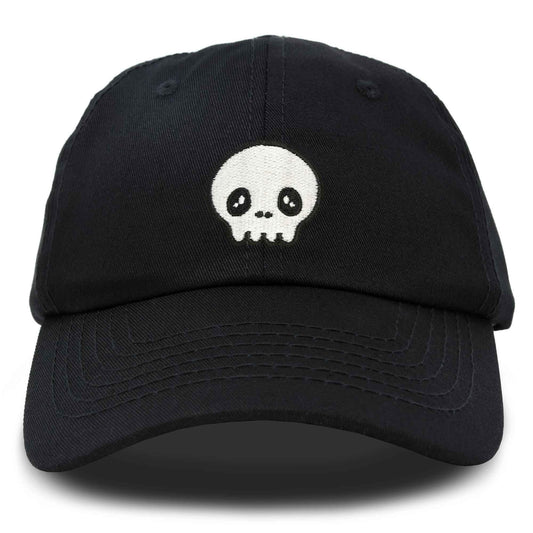 DALIX Skull Head Baseball Cap: Black - Shadowplay Collection