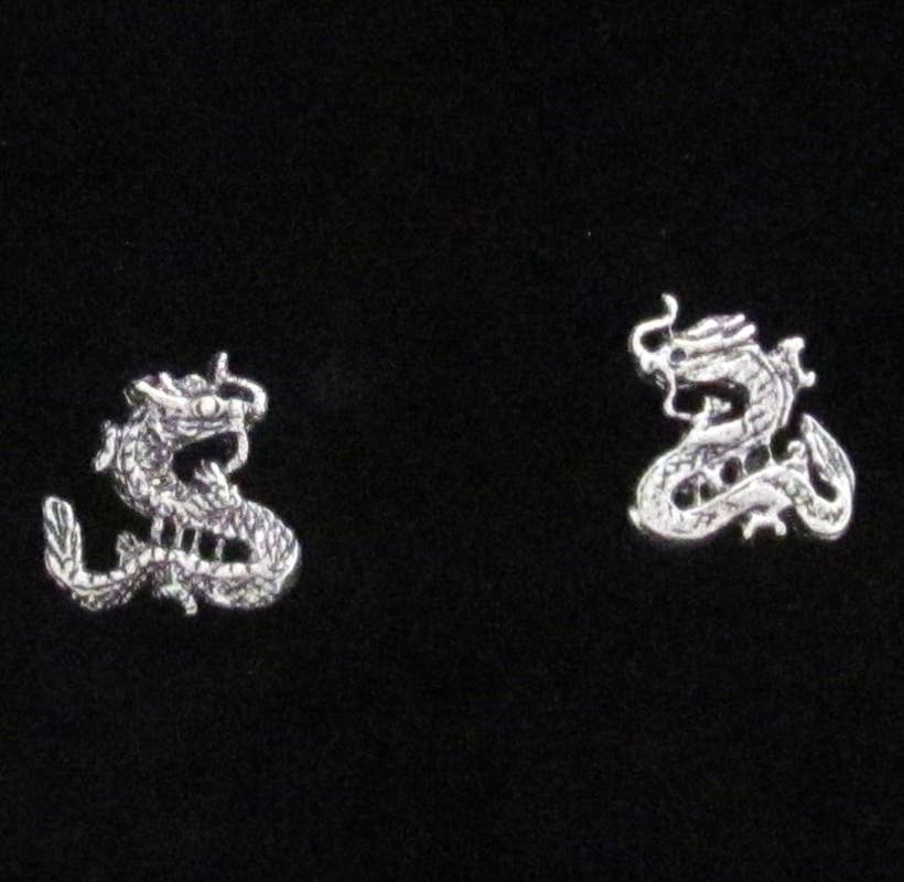 Sterling Silver Dragon Post Earrings