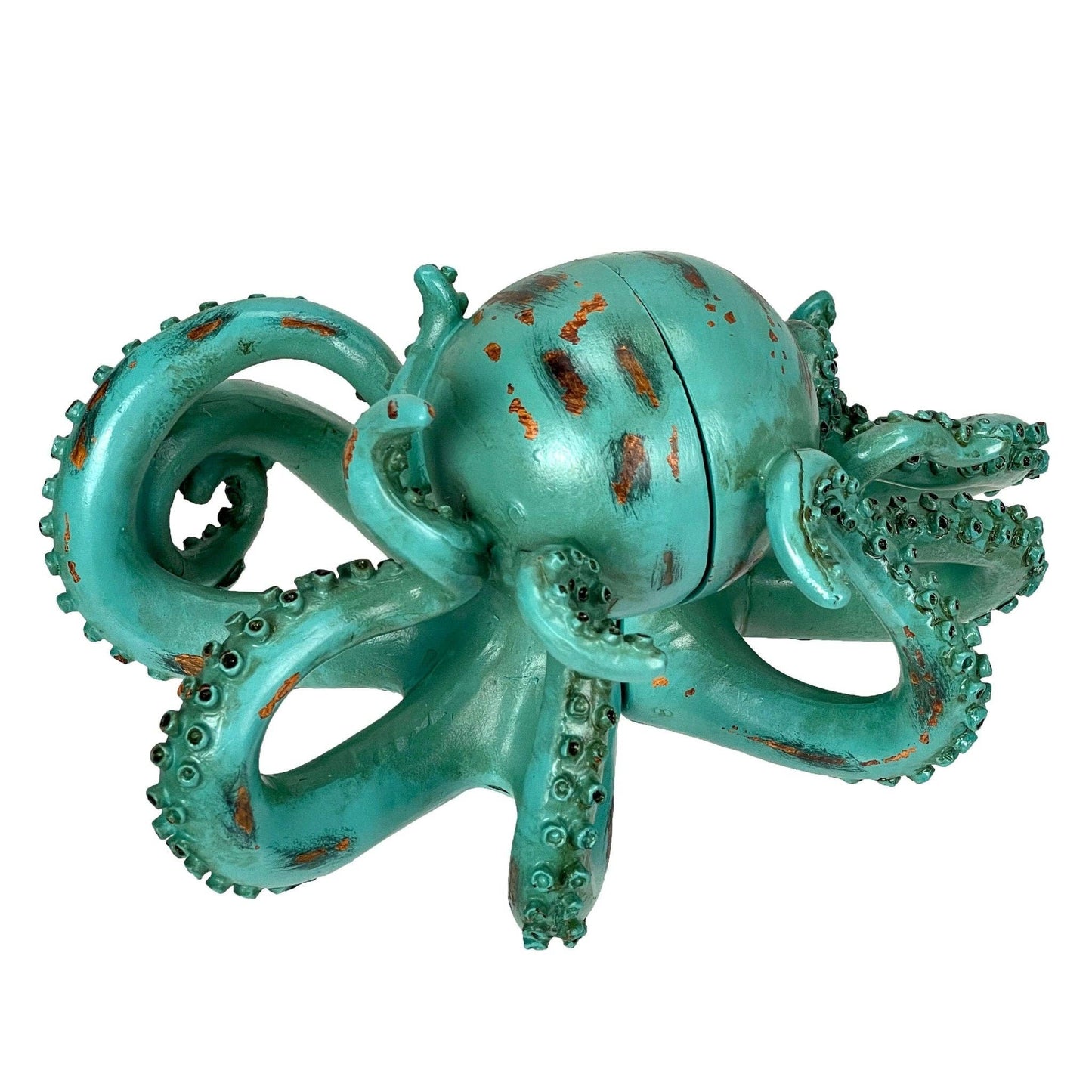 Aqua Green Octopus Bookend Set-Heavy Durable Polyresin