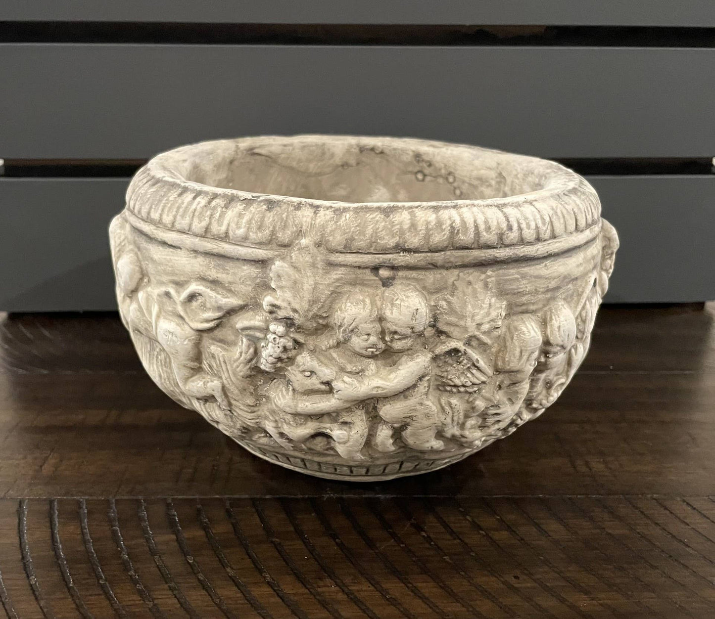 Round Cherub Planter or Decorative Pot