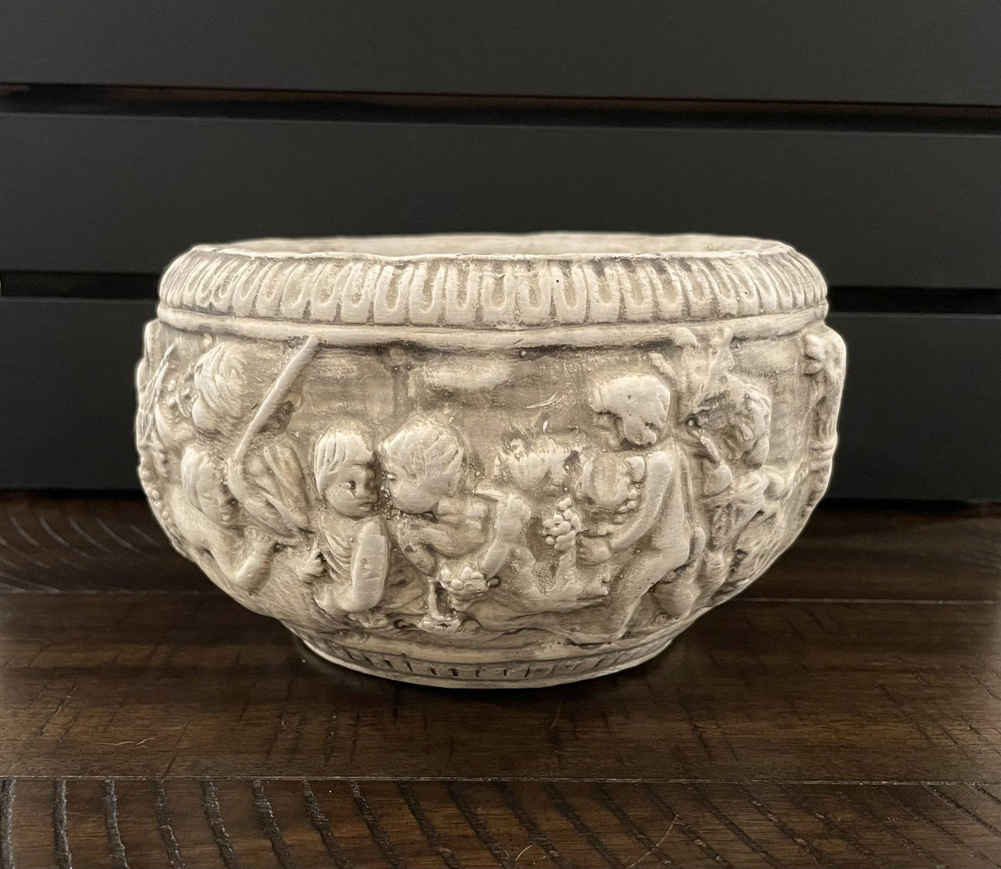 Round Cherub Planter or Decorative Pot
