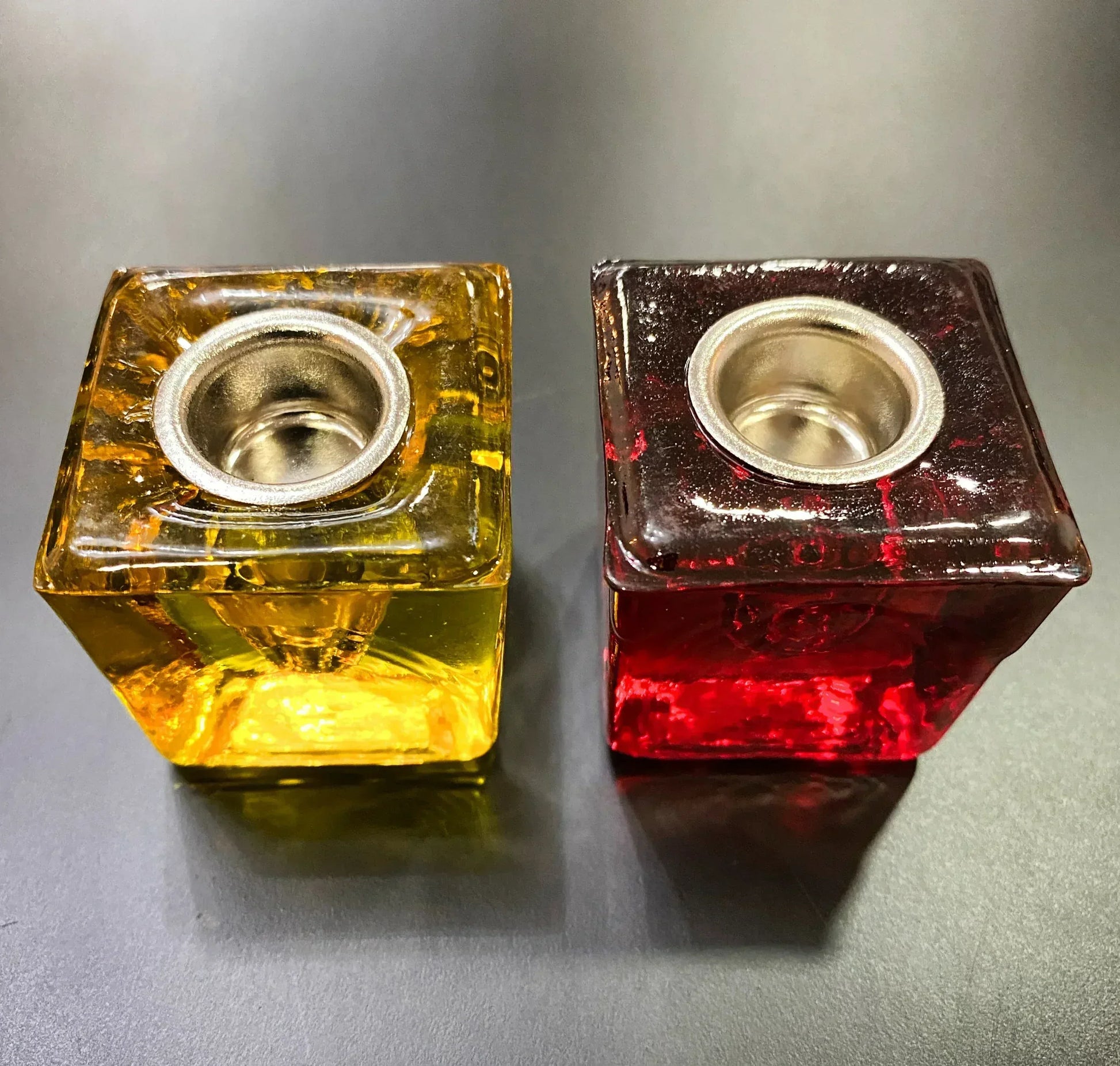 Glass Cube Mini Candle Holder - Shadowplay Collection